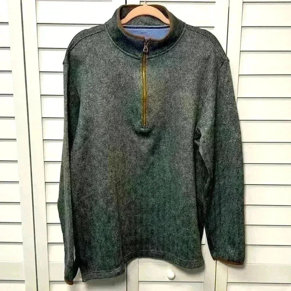 Weatherproof Vintage Pullover Fleece Lined Quarter Zip Size XL